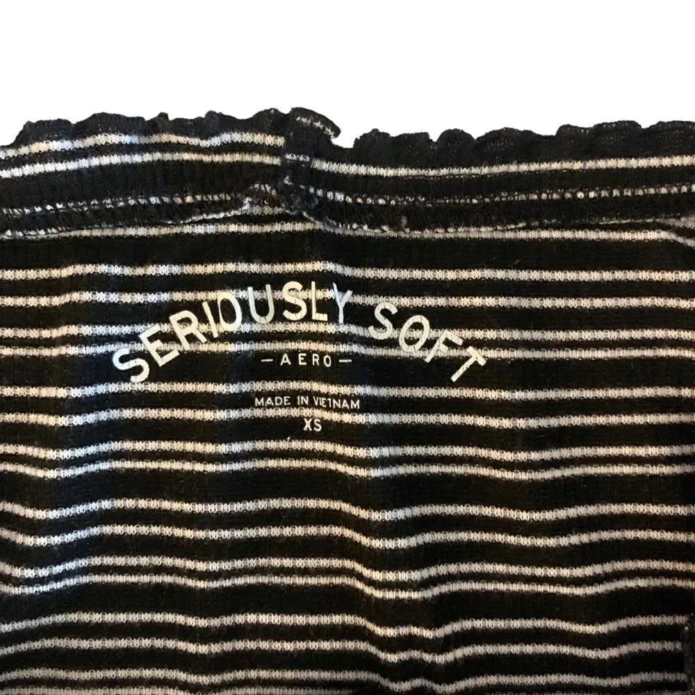 Aeropostale Striped Off Shoulder Top - Picture 5 of 5